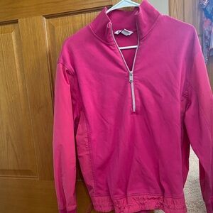 Athleta Pink Half-Zip Pullover Sweatshirt